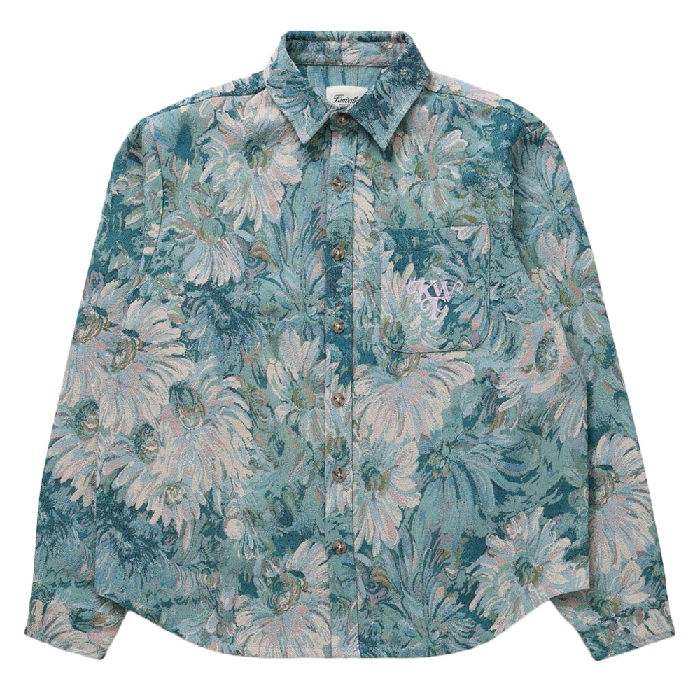 Kuwalla Floral Watercolor Tapestry Shirt