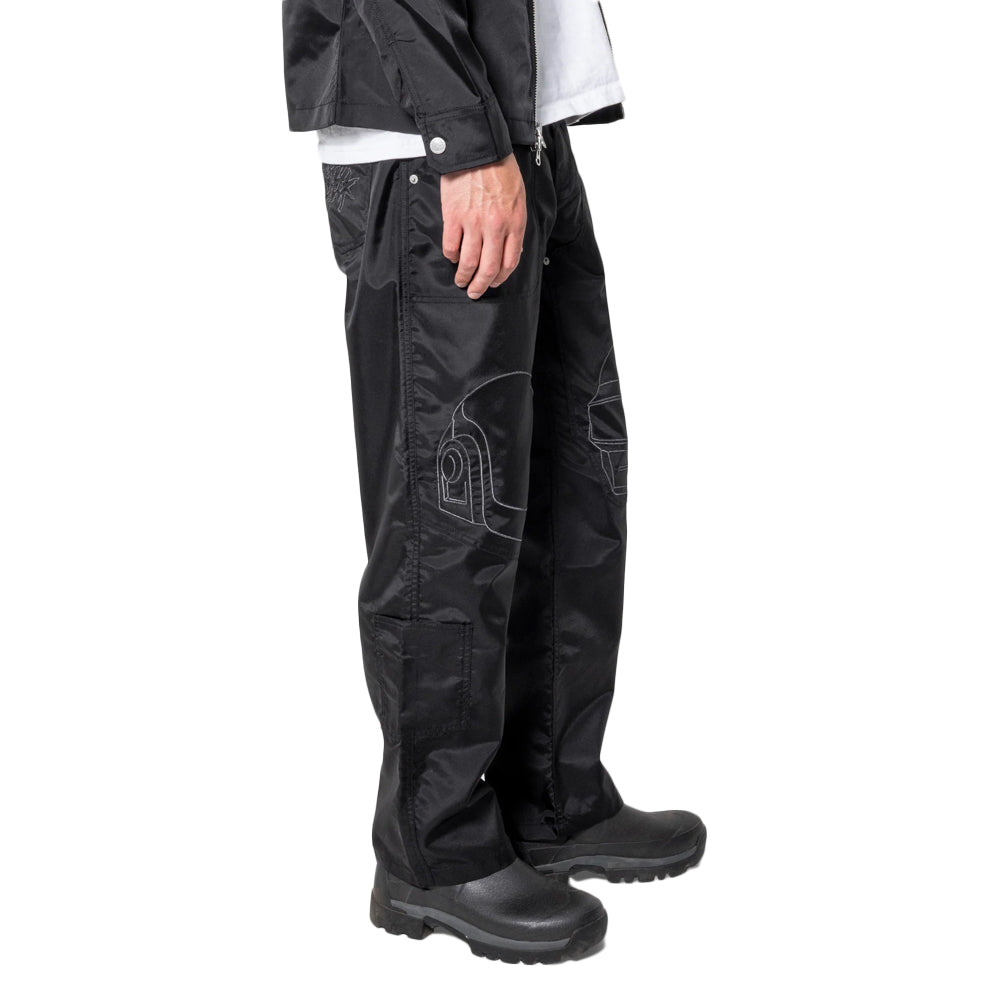 Black Helmets Nylon Work Pants