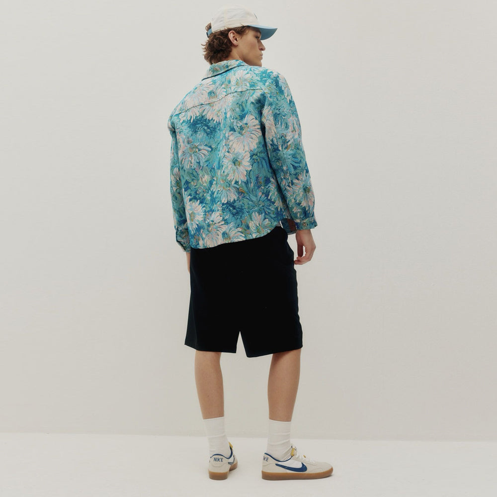 Kuwalla Floral Watercolor Tapestry Shirt