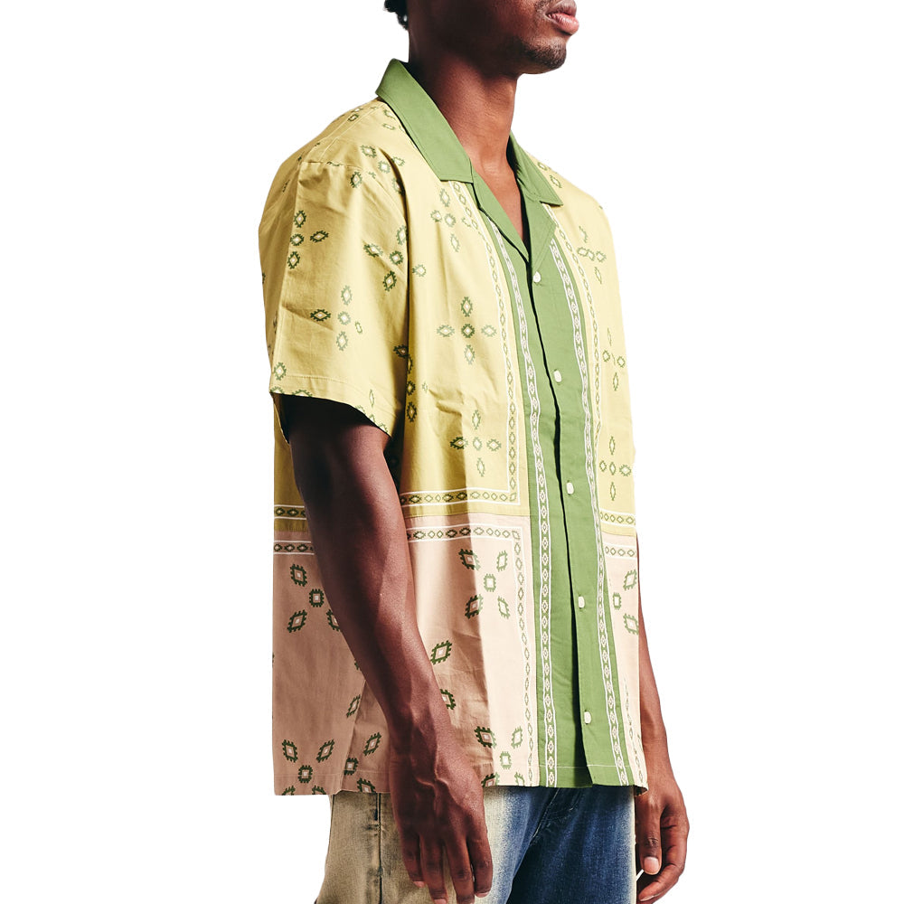 Memory Lane Patch Work Short Sleeve Shirt