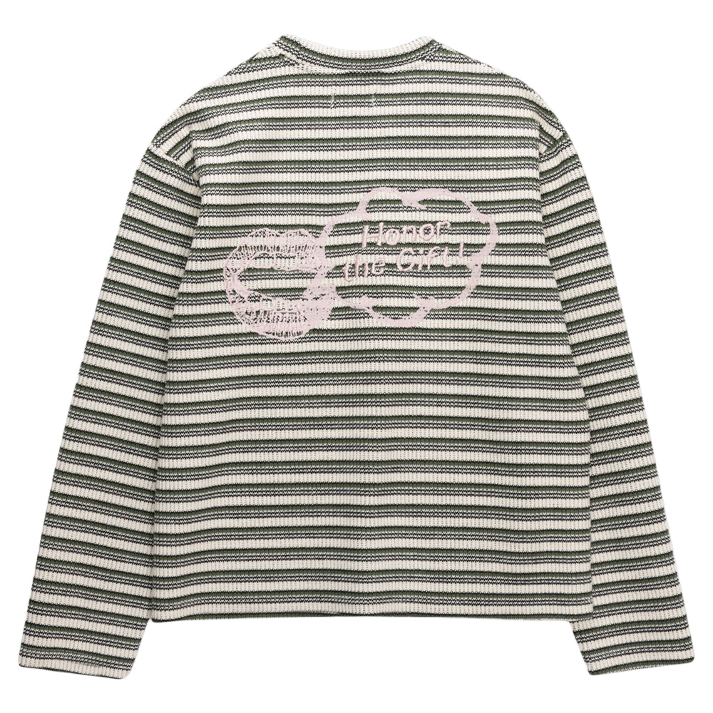 Honor the Gift Speak Striped Crewneck