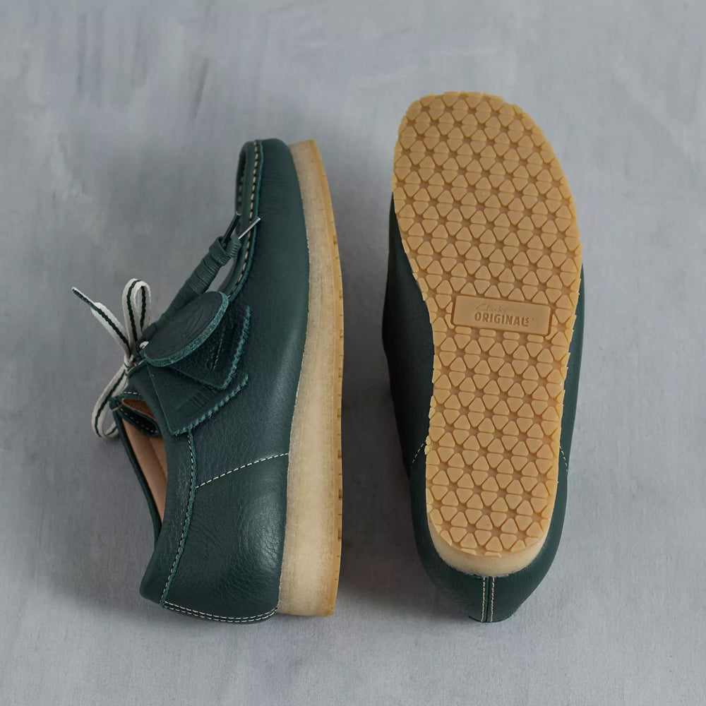 Clarks Wallabee RB Dark Green Leather