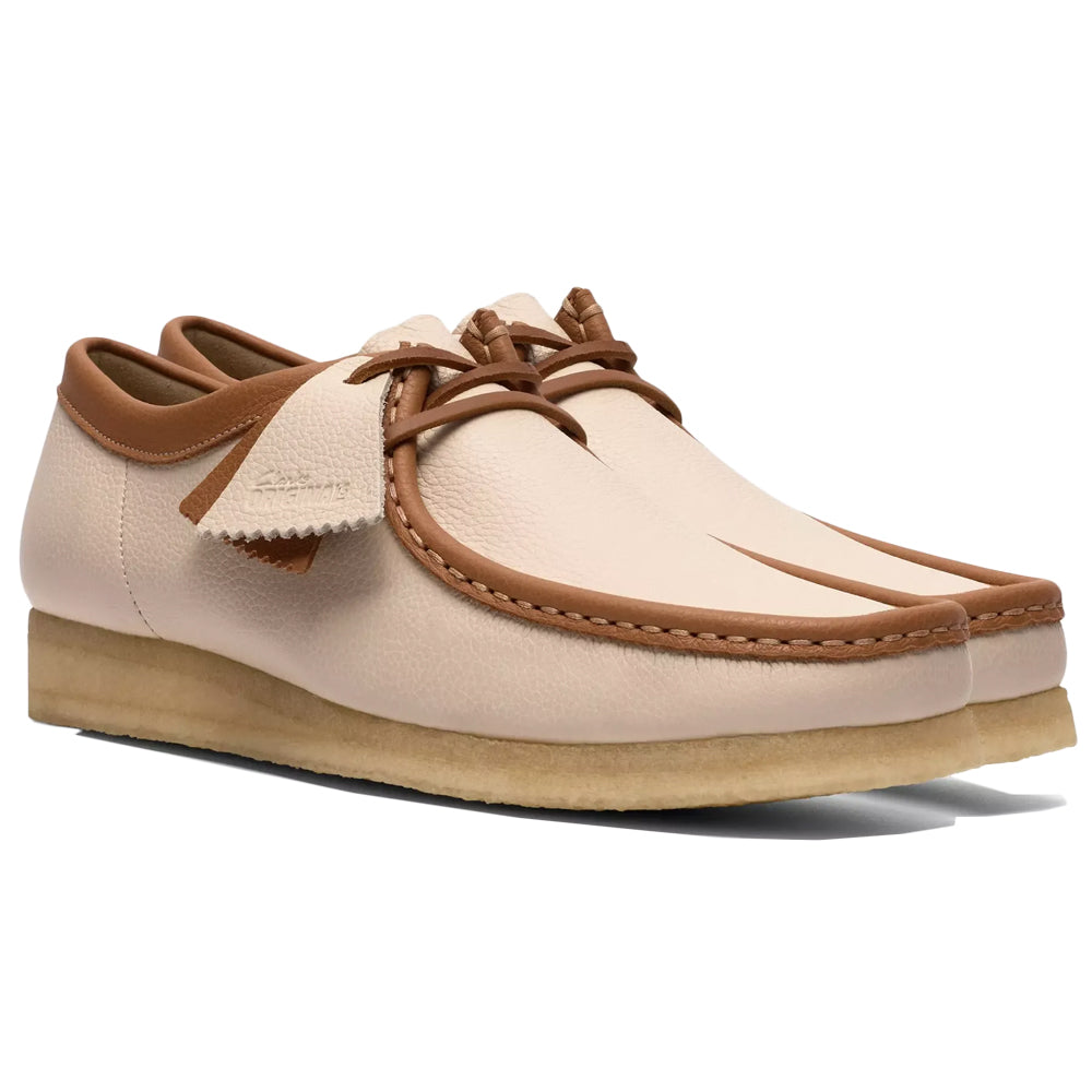 Clarks Wallabee White Combination Leather