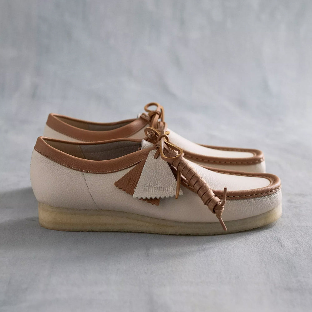 Clarks Wallabee White Combination Leather