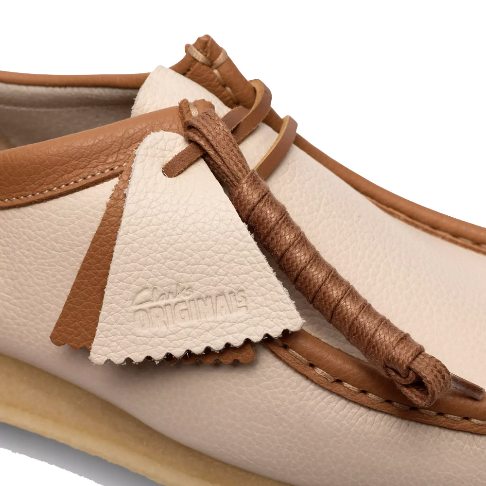 Clarks Wallabee White Combination Leather