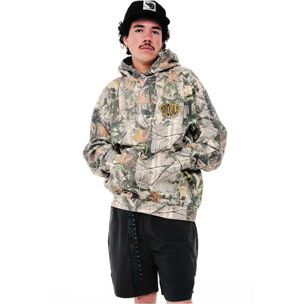 INDVLST Oval Patch Hooded Sweatshirt