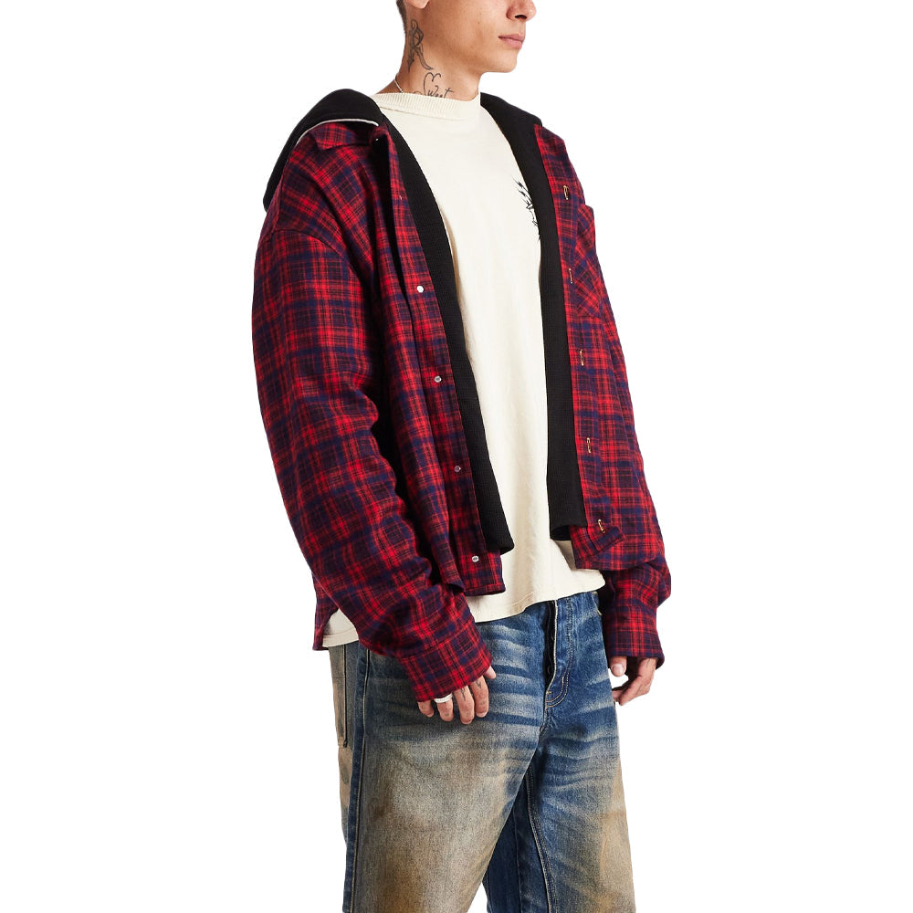 Diet Starts Monday Eagle Hooded Flannel Shirt