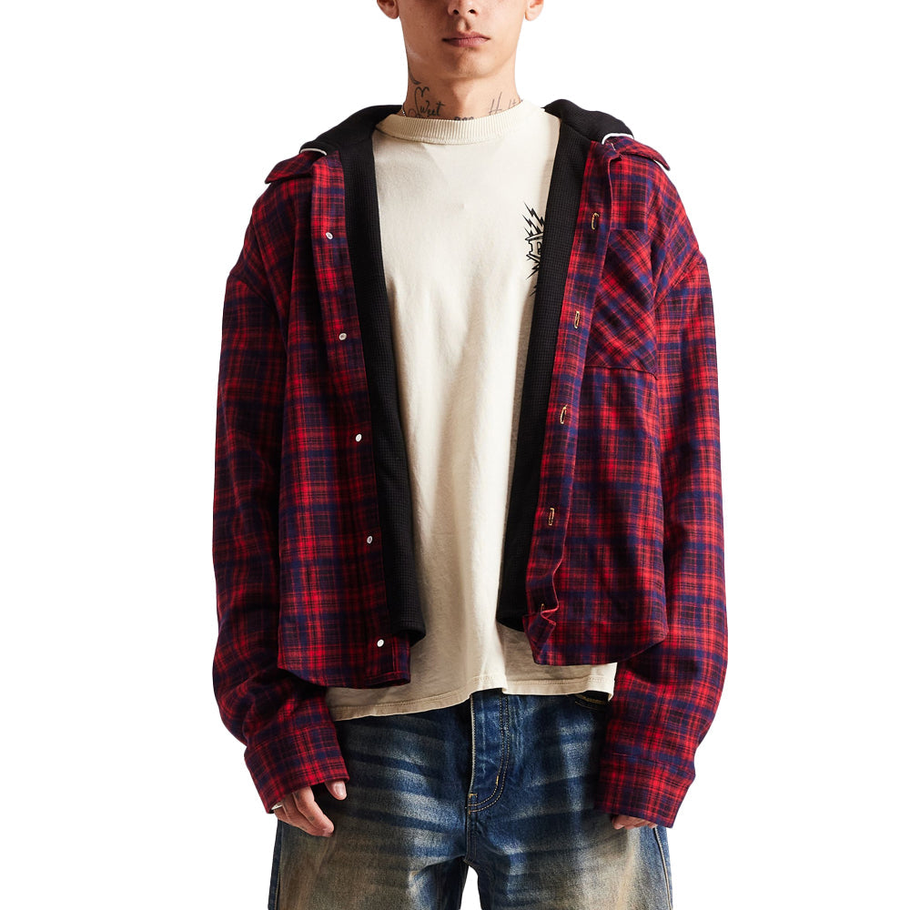 Diet Starts Monday Eagle Hooded Flannel Shirt