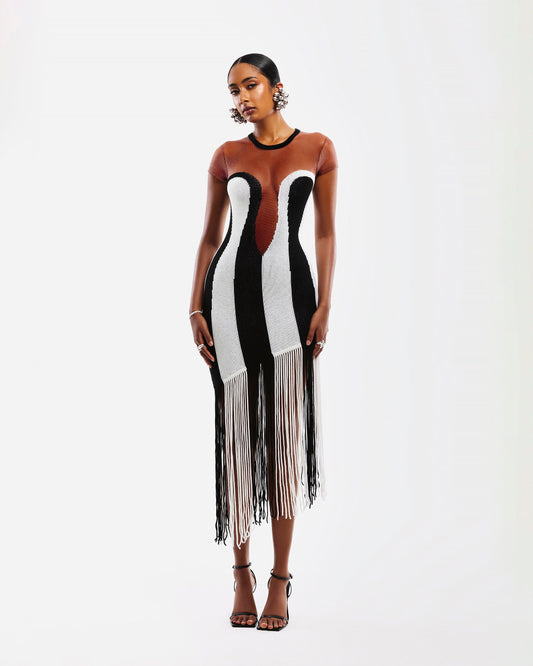Zariah Tassel Knit Dress